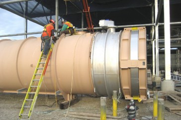 On-Site Works. Assembly of Hinged DN 2400 in MA, USA
