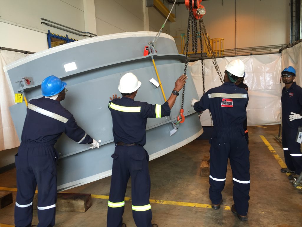 On-Site Service. Successful assembly works in Trinidad & Tobago