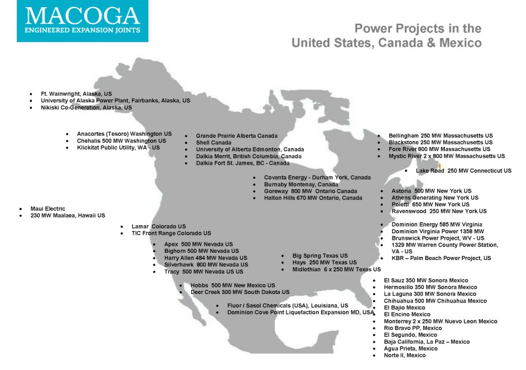 MACOGA Expansion Joints for the University of Alaska Power Plant, Fairbanks, USA