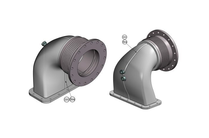 Unique Expansion Joints for ships diesel engines exhaust systems