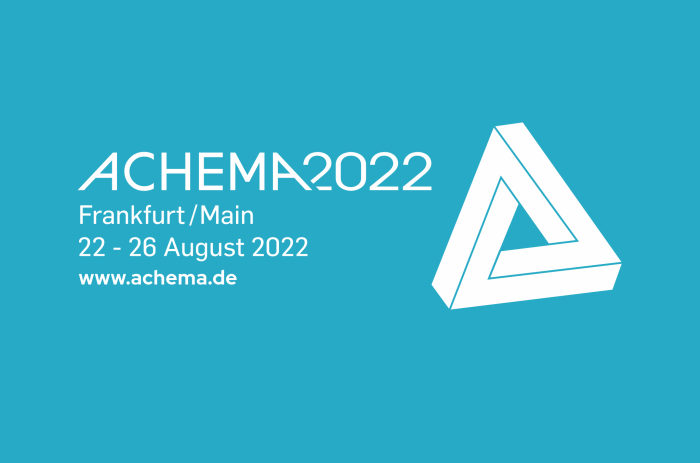 Visit us at ACHEMA 2022! 22 - 26 August 2022 - Frankfurt am Main, Germany