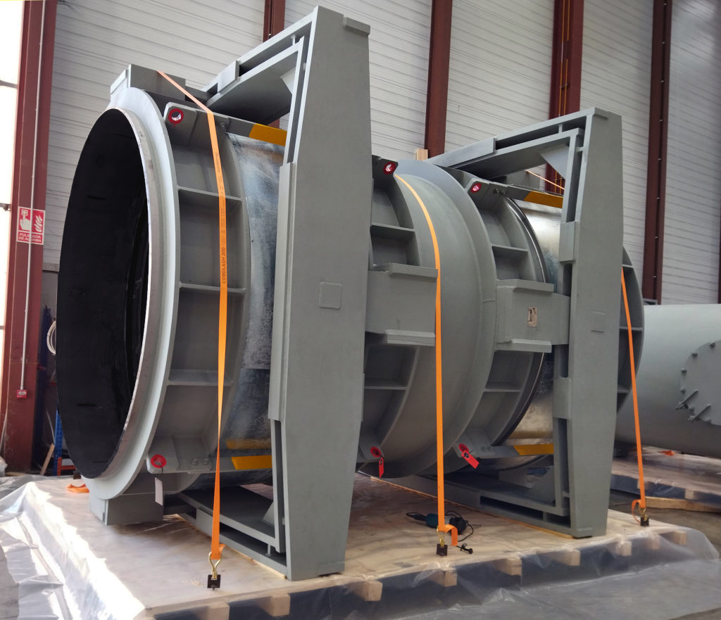 Large size Double Gimbal, Double Hinged and Universal Tied Expansion Joints for Iron and Steel plant in Southern Europe